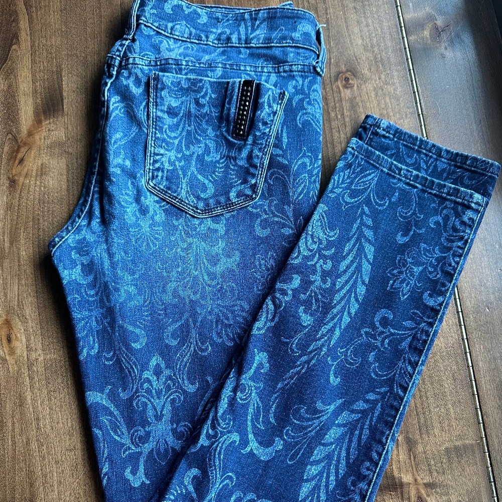 Black Orchid Los Angeles by Julien Jarmourne floral skinny jeans Size 30